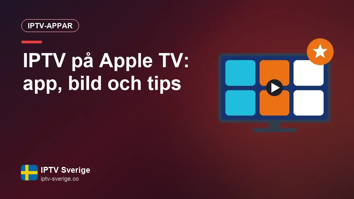 Siri Remote framför en Apple TV med en IPTV-app på skärmen